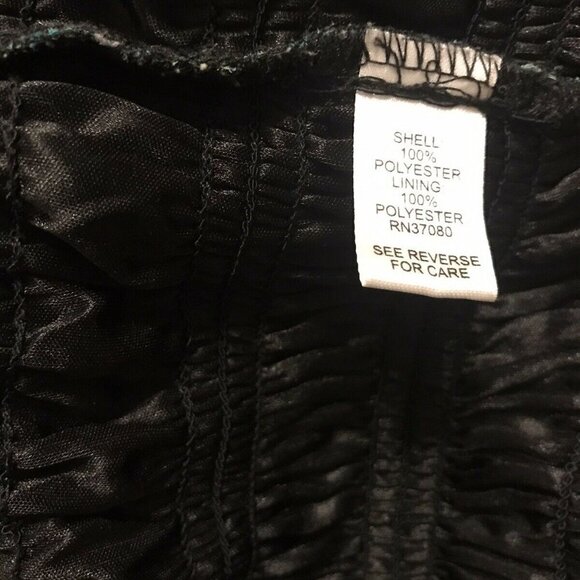 CATO GREEN SHADES SILKY SHEER LINED ELASTIC RUFFLED TOP SIZE XL    B2 - Picture 4 of 9